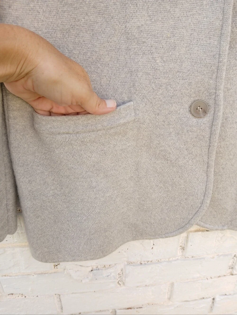 J. Crew Merino Sweater Blazer Gray Small